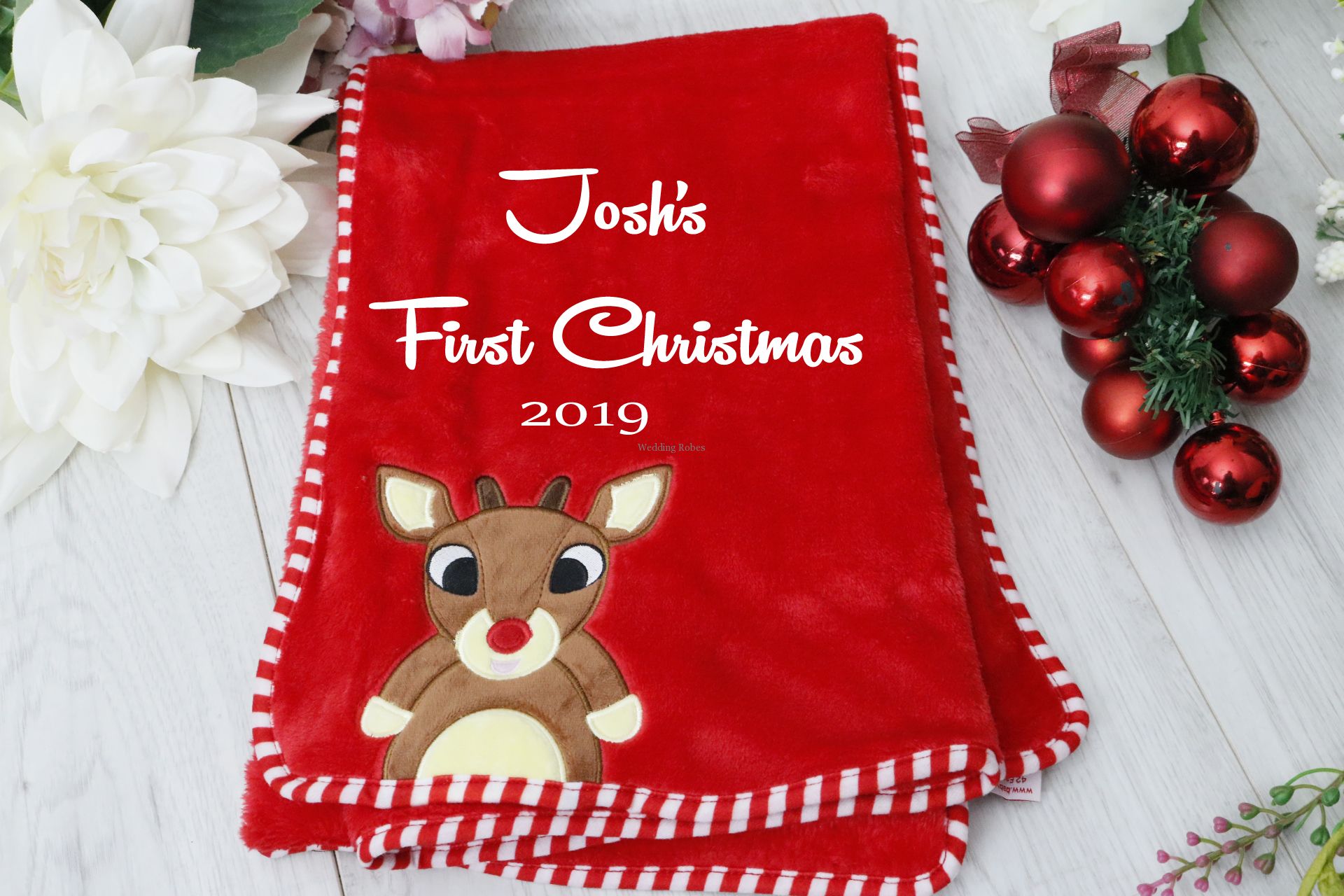 Baby s first Christmas Personalised Blanket